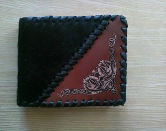 Mens Leather Wallet, Leather Wallets, Unique leather wallet, Handmade Wallet, Gift for him, Celtic wallet, Pony skin wallet, Original wallet