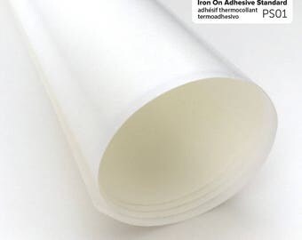 Iron On 1 Meter Thermo Adhesive Fabric Glue Heat Transfer Bond Hot Fix Thermal Film Sheet Fuse Interfacing Appliqué Material Polyeo PS01