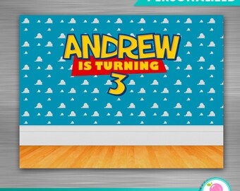 Toy Story Backdrop Print Yourself, Toy Story Printable Backdrop, Toy Story Banner, Toy Story Big Banner, Toy Story Birthday