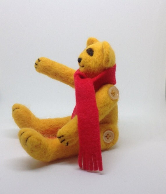 needle felted teddy