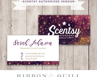 Authorized Scentsy Vendor • Scentsy Galaxy Business Card • DIGITAL FILE ONLY