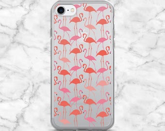 Flamingo iPhone Case Clear iPhone 7 Case - iPhone 6s Case Transparent iPhone 6 Case - iPhone 5 Case - iPhone 5S Case - iPhone 6 Plus Case