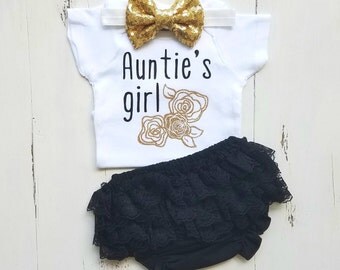 Auntie onesies, Baby girl clothes, Baby girl outfit, Aunt onesie, Auntie's girl, Baby shower gifts, Baby clothes, Baby onesies, Onesies