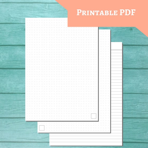 printable a5 paper gray dot grid lined ruling