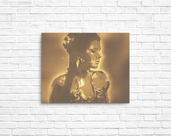 PRINCESS LEIA POSTER, Princess Leia Print, Fan Art Print, Carrie Fisher Poster, Princess Poster, 16x20 Print, 8x10 Print, 5x7 Print, Custom