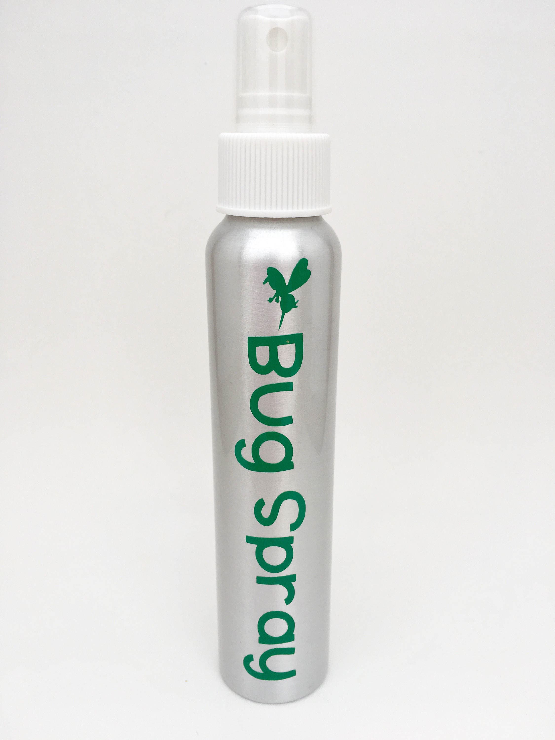 Bug Spray Aluminum Spray Bottle 4oz GREEN Vinyl Bug Spray
