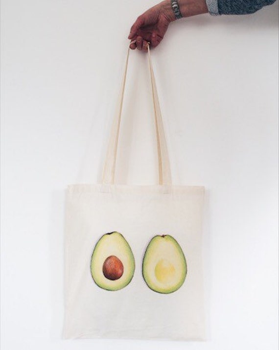 Avocado Tote Bag Ethically Produced Reusable Shopper Bag