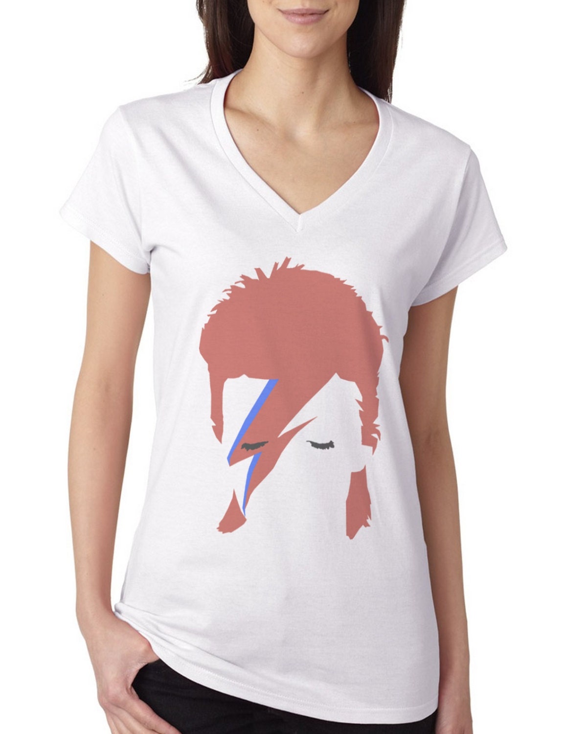 David Bowie Shirt Ziggy Stardust Women V Neck T By Colorjazzstore 1901