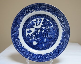 Vintage 'Old Willow' Pattern Decorative Plate