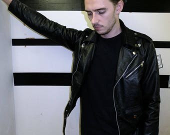 mens leather biker jacket black skinny leather jacket