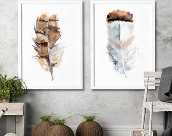 Feather Wall Art feather wall decor | etsy Feather Wall Art feather wall decor | etsy