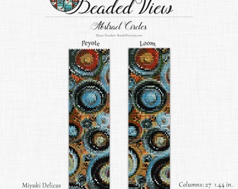 Loom Bead Pattern, Peyote Bead Pattern, Loom Bracelet Pattern, Peyote Bracelet Pattern, Abstract Bead Pattern, Two Patterns PDF, bd002