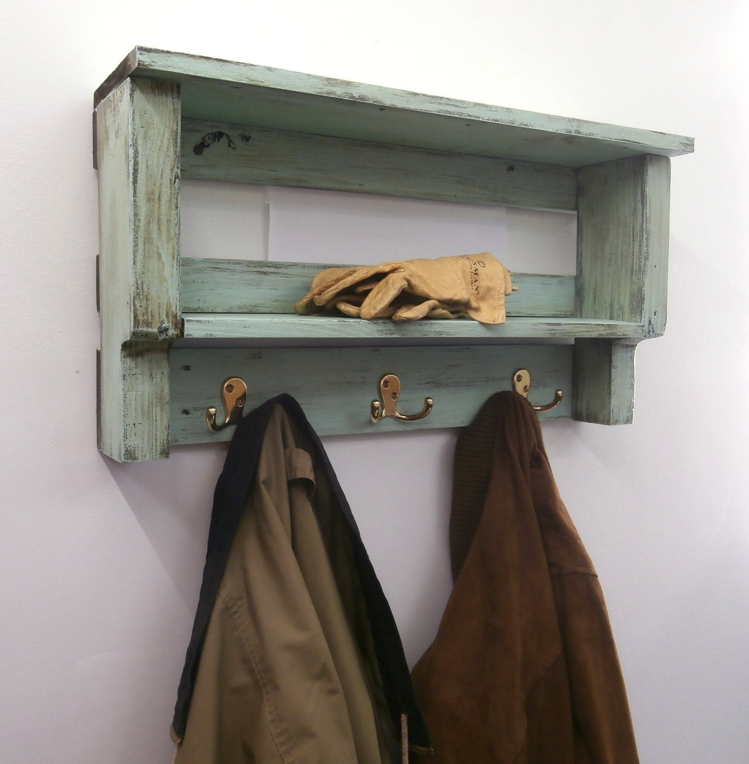 Beach Decor Coat Rack With Hooks Rustic Coastal Decor