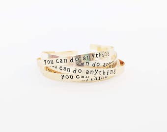 Personalized Bracelet Cuff // Custom Mantra Bracelet + Customized Hand Stamped + Friendship Bracelets + Bridesmaids + Gifts for her + Copper