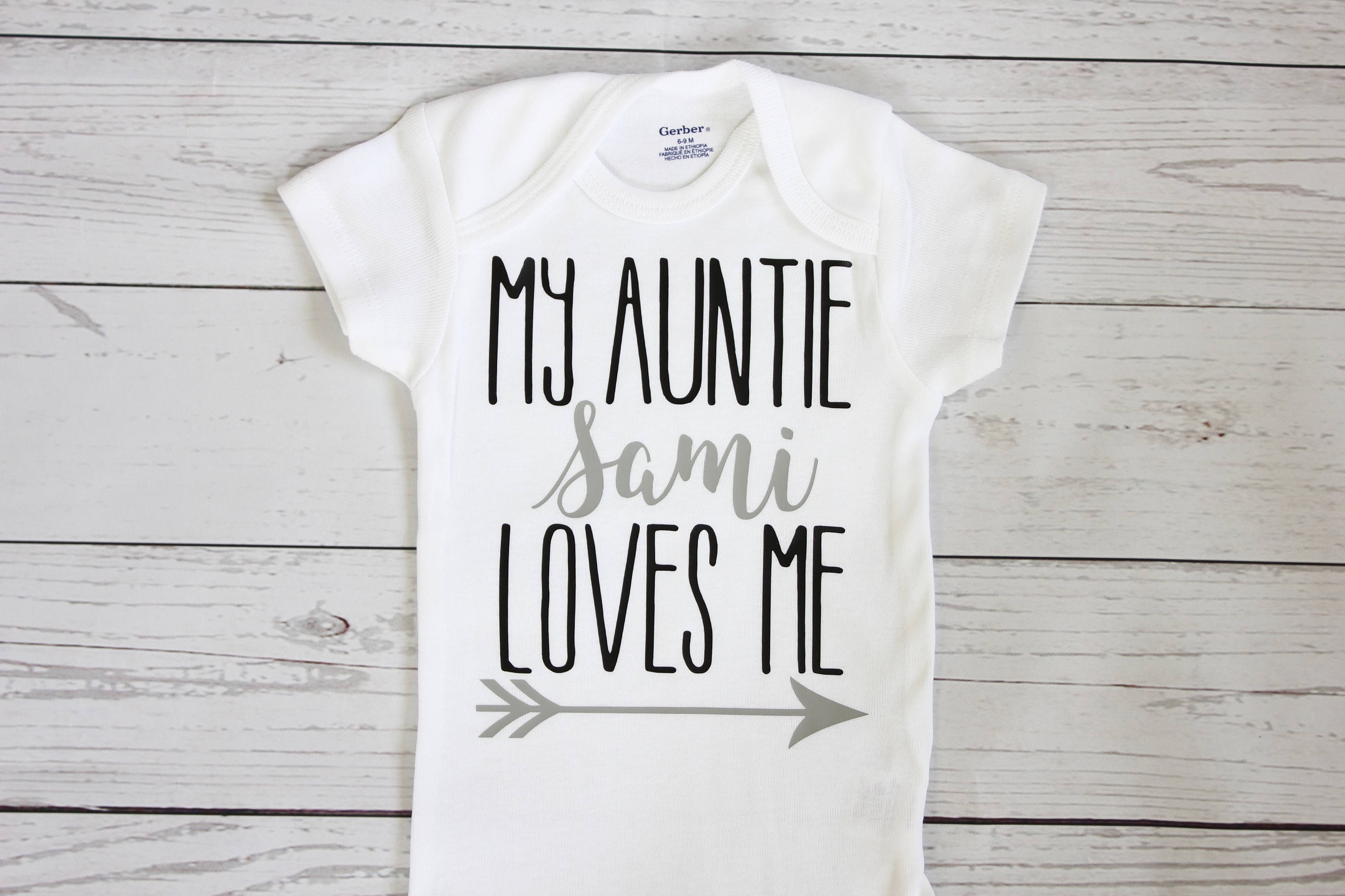 My auntie loves me onesie Aunt onesie Aunt gift Baby