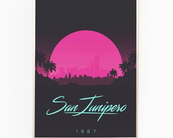 Print / Poster, 'San Junipero', Wall Art, Modern, Minimal, Wall Decor, Home Decor, Quote Print, Black Mirror, Typography