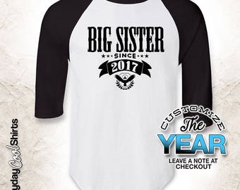 Big Sister Since (Any Year), Big Sister Gift, Big Sister Birthday, Big Sister tshirt, Big Sister Gift Idea, Baby Shower, Pregnancy