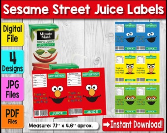 sesame street juice boxes
