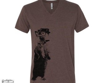 Unisex V-Neck River OTTER xs s m l xl xxl (+ Colors Available) Zen Threads