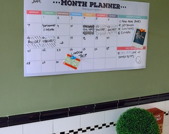 Whiteboard Month Planner Wall Sticker
