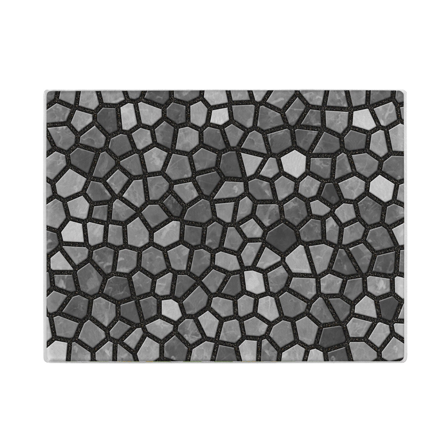 Gray glass cutting board faux mosaic cuttingboard modern