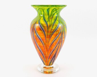 Hand Blown Art Glass Vase