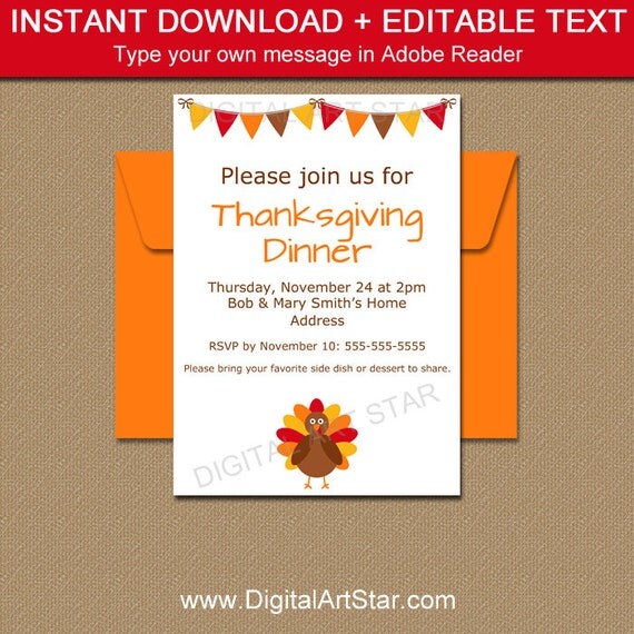 Thanksgiving Invitation Download Printable Friendsgiving Invitation Template Thanksgiving Baby Friendsgiving Menu Template