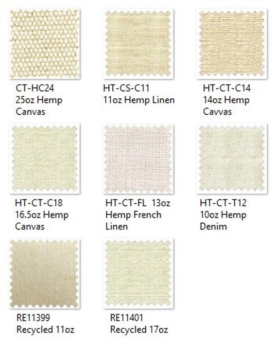 SWATCHES Hemp Fabric Light Natural Colors