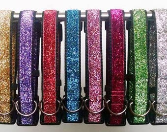 Glitter Dog Collar - Adjustable Dog Collar - Sparkly Dog Collar - Sparkles Dog Collar - Sparkle Dog Collar