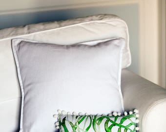 Palm Leaf Pillow - Palm Pillow - Palm Leaves Pillow - Tropical Nursery Decor - Tropical Pillow - Pom Pom Pillow - Small Lumbar Pillow - 6X12