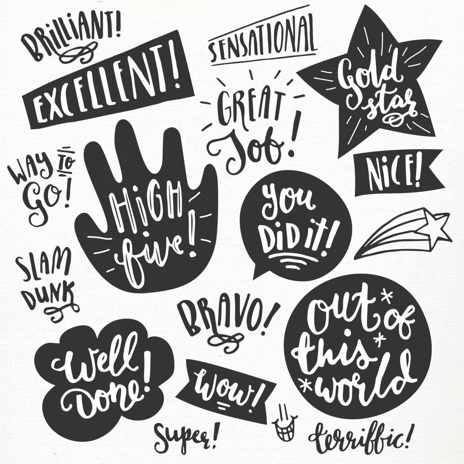 Encouragement Words Clip Art