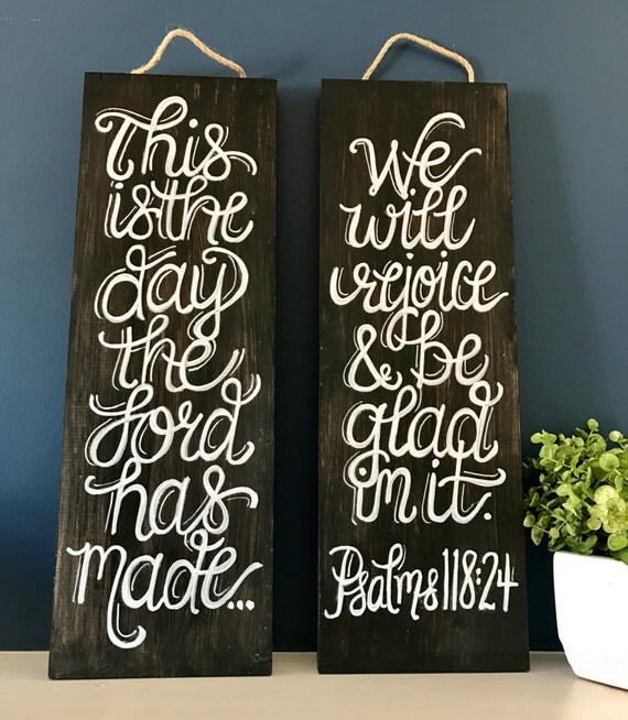 Vertical Wood Bible Verse Signs