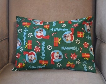Travel Pillow Case / Child Pillow Case FROSTY the SNOWMAN / #1 Snowman