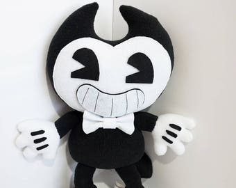Bendy Plush Inspired by Bendy and the Ink Machine (Unofficial) 17 Inches Tall ~ Huggable Size ~MADE TO ORDER!!
