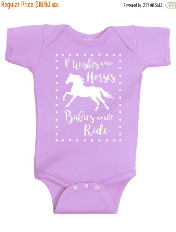 FINAL SALE If Wishes Were Horses Baby Horse Onesie Infant
