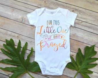 Rainbow Baby, For this Little One We Have Prayed, Special Baby Gift, Baby Shower Gift, Christian Baby Gift, Pregnancy Reveal, Baby Reveal