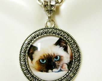 Ragamuffin cat pendant with chain - CAP05-170