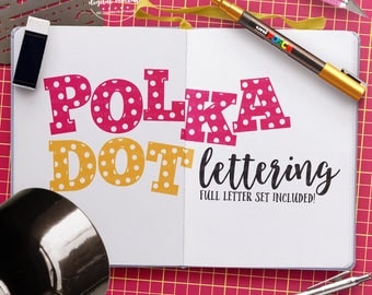 Polka Dot Letters SVG, Polka Dot Alphabet svg, Polka Dot Cut File, Polka Dot svg, Alphabet svg, Cut Files for Silhouette for Cricut