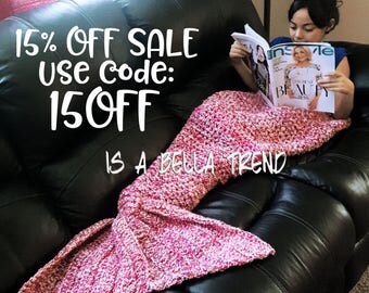 Crochet Mermaid Tail Blanket. Mermaid tail blanket kids. Adult mermaid tail blanket. Snuggle sack. Crochet mermaid. Girl Birthday gift.