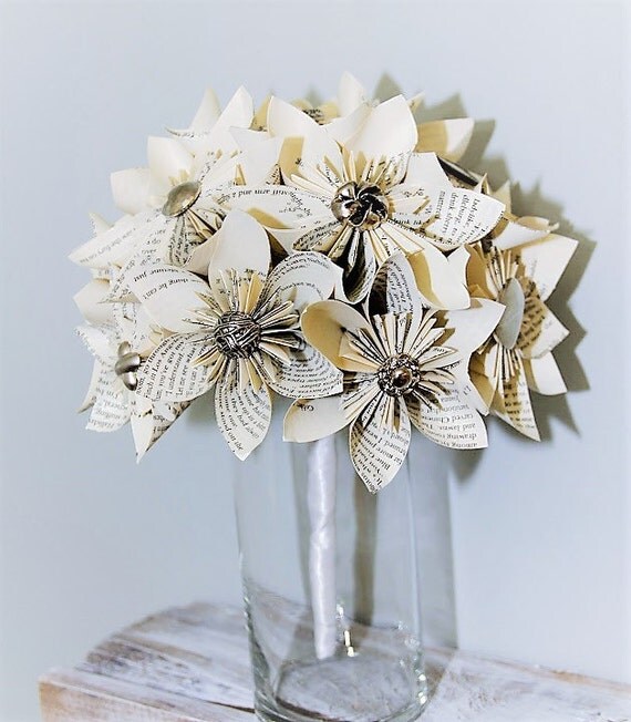 Wedding Bouquet Wedding Flowers Book Page Bouquet Kusudama