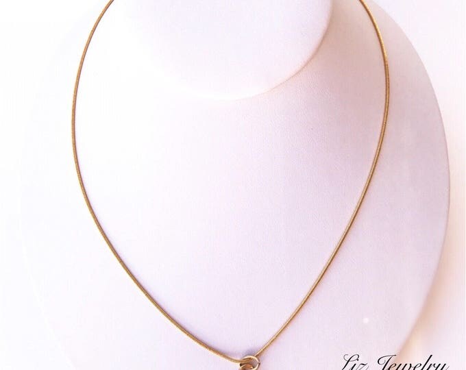 Gold hammer necklace, gold pendant necklace, gift for her. Shinny necklace, handcrafted necklace