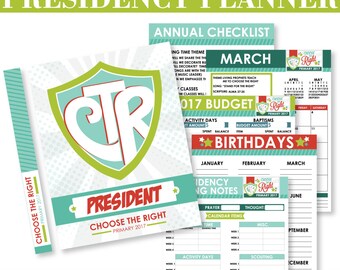 2017 LDS Primary Theme Presidency Planner