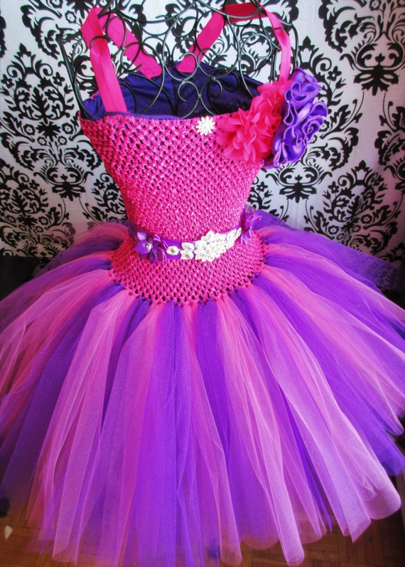 Hot Pink Purple Dress/Hot Pink Prom Dress/High low party