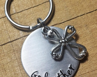 Godmother Gift - Gift for Godparent - Baptism Gift - Godparent Keychain - Godmother Keychain - Godparent Gift - Baptism Keychain