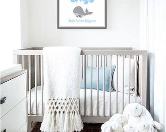 Baby Shower Balloons Guest Book Alternative, Whale Baby Shower Guest Book, Baby Boy Shower, Baby Nursery Canvas Print - 48877B
