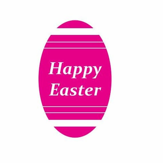 Happy Easter Decal Easter Egg Decal Easter Decor Holiday