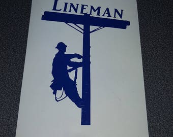 Lineman vinyl decal