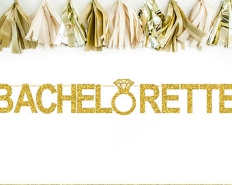 Bachelorette Banner - Bachelorette Party Banner - Bachelorette Party Decor - Glitter Bachelorette Banner