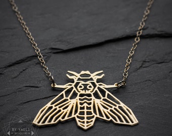 Moth necklace, butterfly necklace, animal necklace, origami necklace, geometric necklace, gift for her, bug necklace, insect jewelry.