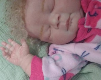 READY TO SHIP Reborn Baby Doll with Rooted Hair Libby by Cindy Musgrove 3 to 6 month Old